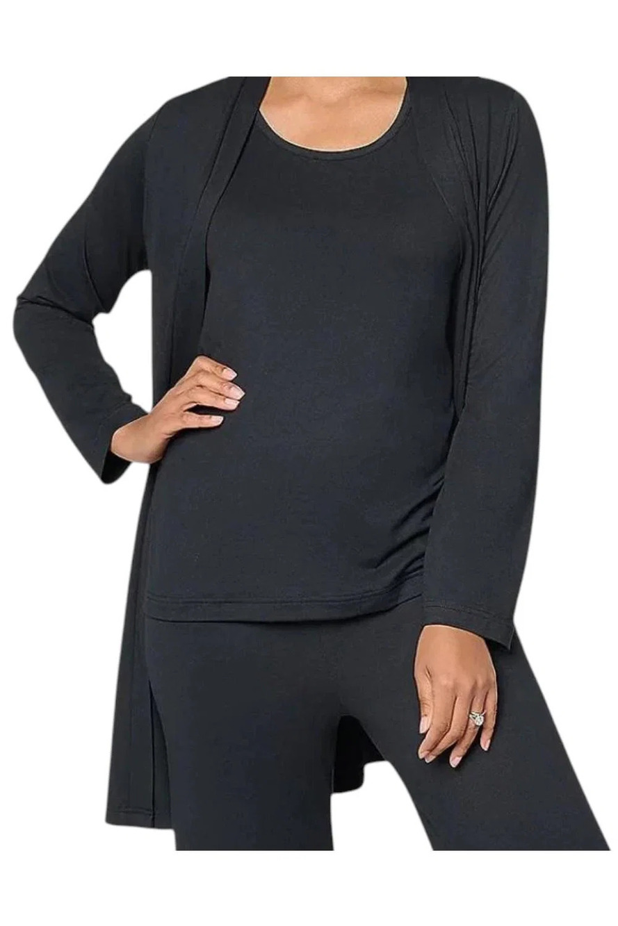 Berkshire Homewear Women's 2-Piece Smooth Soft Flow Lounge Set Blk - Regular